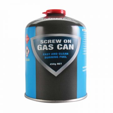 GAS CARTRIDGE BUTANEPROPANE THREADED 450