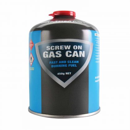 GAS CARTRIDGE BUTANEPROPANE THREADED 450