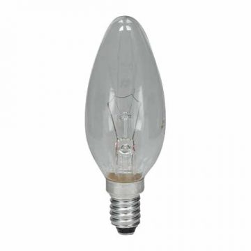 LIGHT BULB CANDLE   PLAIN 40W SES CLEAR