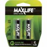 BATTERY C ALKALINE   MAXLIFE 2PK