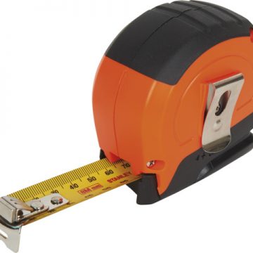 TAPE MEASURE HIVIS  LEVERLOCK 8M STANLEY