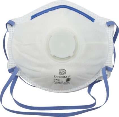 MASK PAPER FILTER P2 W/VALVE 2PC