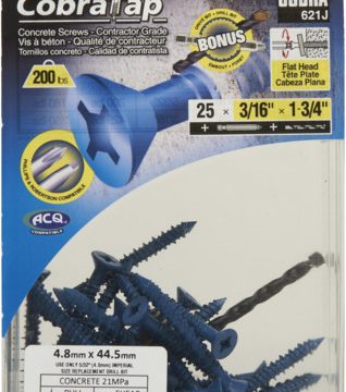 SCREW CONCRETE FLAT 4.5X45MM 25PK 621J