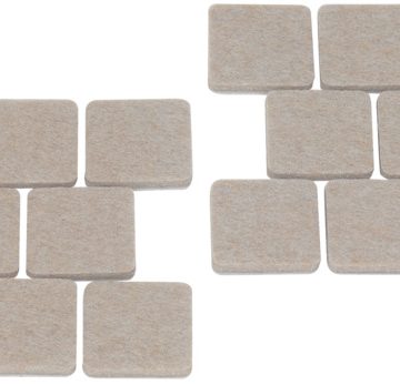 FELT PAD SQUARE OATMEAL 25MM 5456 16PC