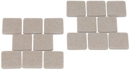 FELT PAD SQUARE OATMEAL 25MM 5456 16PC