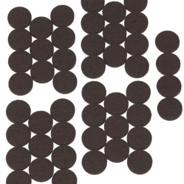FELT PAD ROUND BROWN 25MM 257847 48PC