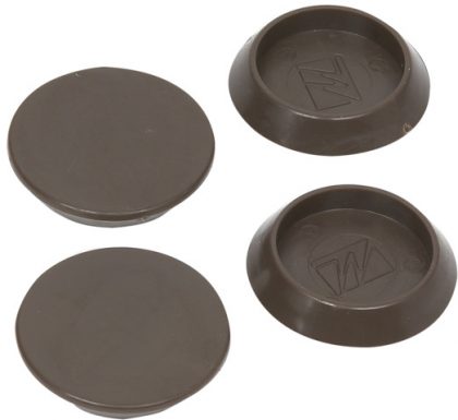 CASTOR CUP ROUND    WALNUT32MM 67024 4PC