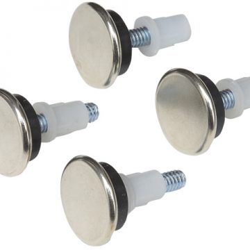 GLIDES SCREW-ON STEEL 27MM 78072 4PC