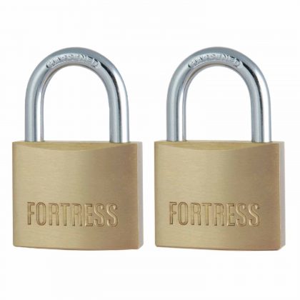 PADLOCK BRASS 40MM  ECONOMY 2PK