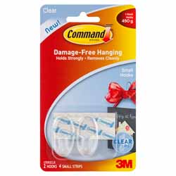 HOOK CLEAR SMALL    17092CLR 2PK