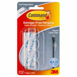 CLIP CORD CLEAR     ROUND 17017CLR 4PK