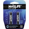 BATTERY AA RECHARGE  MAXLIFE 2PK