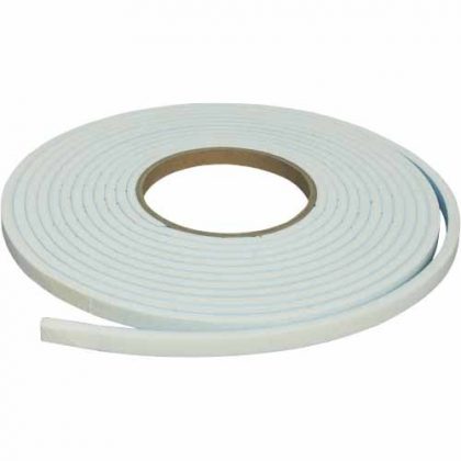 DOOR WEATHER STRIP  WHITE 9X5MMX5M SF30