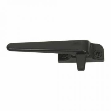 WINDOW HANDLE ALUM  LH FACE FIX BLACK