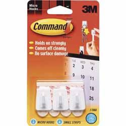 HOOK ADHESIVE 3M    MICRO 3PK 17066