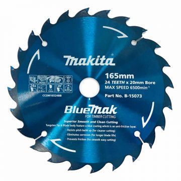 SAW BLADE 165MM 24T BLUEMAK TCT