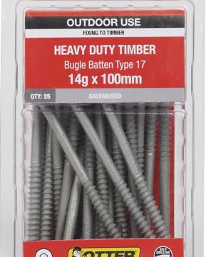 SCREW BATTEN TIMBER GALV 14GX100MM 25PK