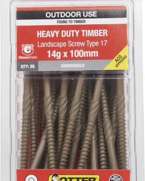SCREW LANDSCAPE T17 CHEM 14GX100MM 25PK