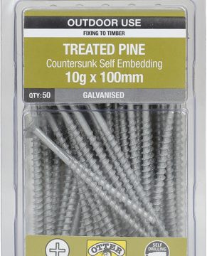 SCREW TREAT PINE PH GALV 10GX100MM 50PK