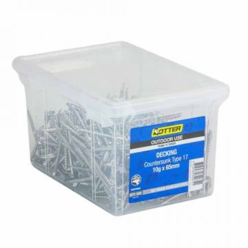 SCREW DECK CSK SQ SS302 10GX65MM 500PK