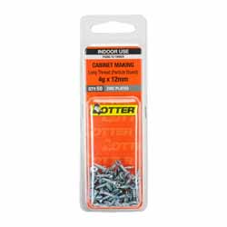 SCREW LONGTHREAD PH ZP 4GX12MM 50PK