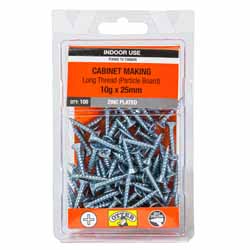 SCREW LONGTHREAD PH ZP 10GX25MM 100PK