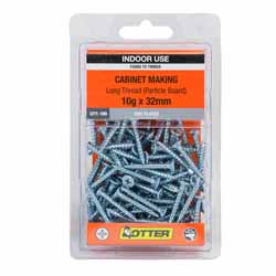 SCREW LONGTHREAD PH ZP 10GX32MM 100PK