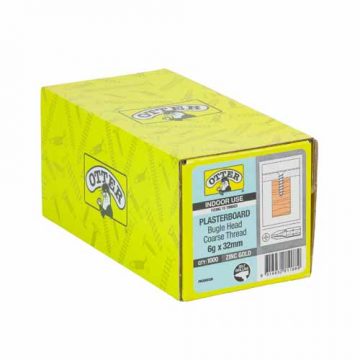 SCREW PLASTER GOLD COARSE 6GX32MM 1000PK
