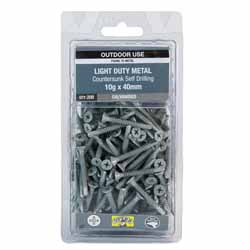SCREW STEEL CSK GALV 10GX40MM 200PK