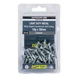 SCREW STEEL WING CSK GALV 10GX30MM 50PK