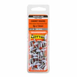 SCREW TIMBER BUTTON WHITE 8GX13MM 30PK