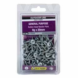 SCREW TIMBER BUTTON GALV 8GX20MM 100PK