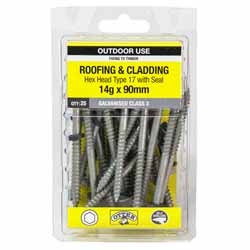 SCREW TIMBER HEX GALV NEO 14GX90MM 25PK