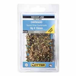 SCREW CHIPBOARD SQ  ZG 6GX16MM 200PK