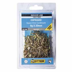 SCREW CHIPBOARD SQ  ZG 6GX20MM 200PK