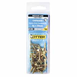 SCREW CHIPBOARD SQ  ZG 8GX20MM 30PK