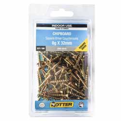 SCREW CHIPBOARD SQ  ZG 8GX32MM 100PK