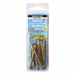 SCREW CHIPBOARD SQ  ZG 8GX50MM 15PK