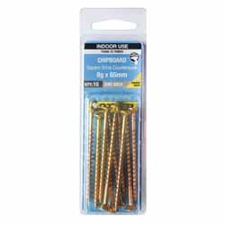 SCREW CHIPBOARD SQ  ZG 8GX65MM 10PK