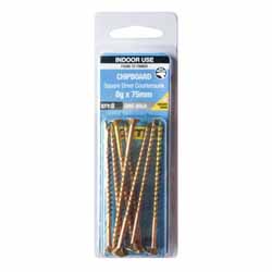 SCREW CHIPBOARD SQ  ZG 8GX75MM 8PK