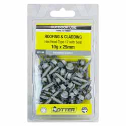 SCREW TIMBER GALV W.SEAL 10GX25MM 50PK