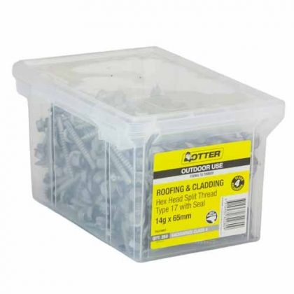 SCREW TIMBER SPLT GLV SEAL 14GX65MM 250P