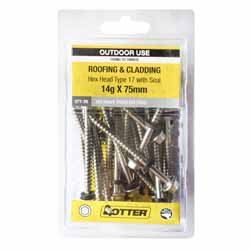 SCREW TIMBER SS302 W/SEAL 14GX75MM 25PK