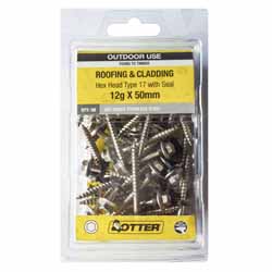 SCREW TIMBER SS302 W/SEAL 12GX50MM 50PK