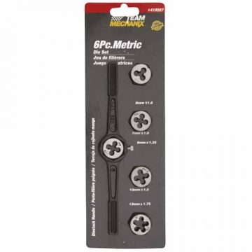 6PC METRIC DIE SET   POWERBUILT