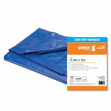 TARPAULIN LIGHT DUTY2.4MX3M NUMBER 8