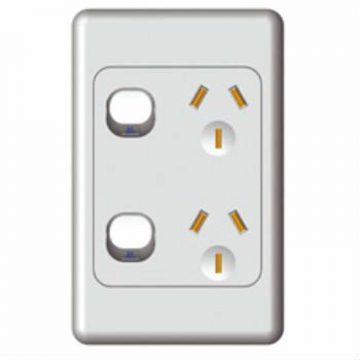 POWER POINT SWITCH  DBLE VERTICAL
