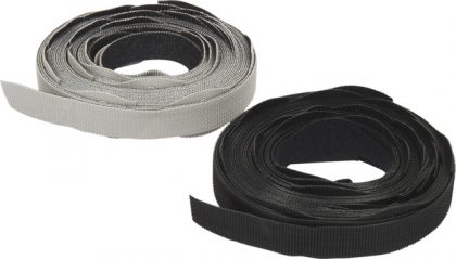 VELCRO REUSABLE TIES BLACK & GREY 50PC
