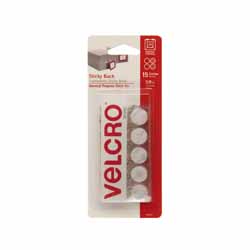 VELCRO COIN WHITE 16MM 15PK
