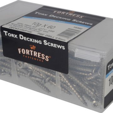 SCREW DECKING TORX  SS304 10GX60MM 100PK